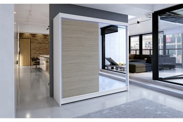 Talin Garderobe 180x58x215 cm - Hvit - Oppbevaring - Garderober & garderobesystem
