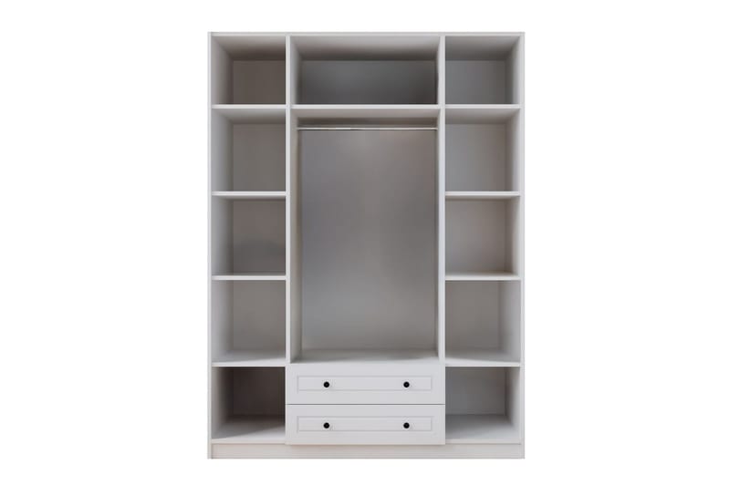 Talren Garderobe 140x210 cm - Matt Hvit - Oppbevaring - Garderober & garderobesystem