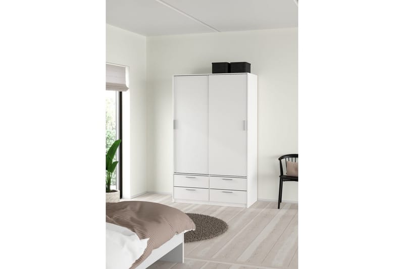 Tetsu Garderobe 121x200 cm - Hvit - Oppbevaring - Garderober & garderobesystem
