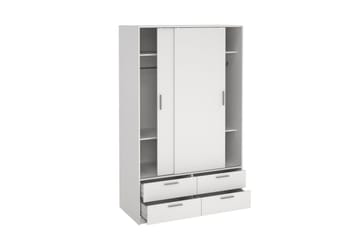 Tetsu Garderobe 121x200 cm - Hvit - Oppbevaring - Garderober & garderobesystem