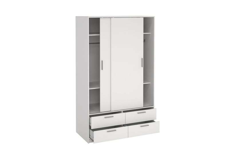 Tetsu Garderobe 121x200 cm - Hvit - Oppbevaring - Garderober & garderobesystem