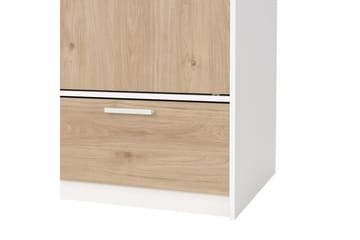 Tetsu Garderobe 121x200 cm - Hvit/Natur - Oppbevaring - Garderober & garderobesystem