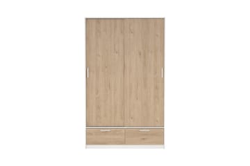 Tetsu Garderobe 121x200 cm - Hvit/Natur - Oppbevaring - Garderober & garderobesystem
