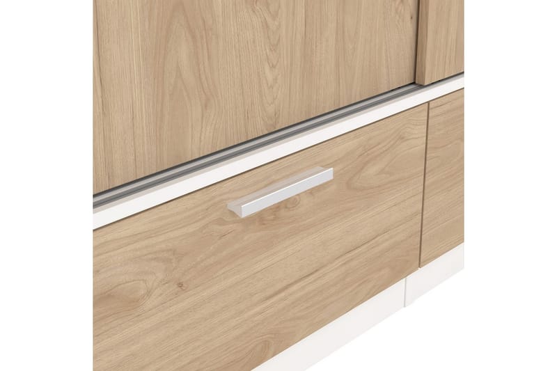 Tetsu Garderobe 121x200 cm - Hvit/Natur - Oppbevaring - Garderober & garderobesystem