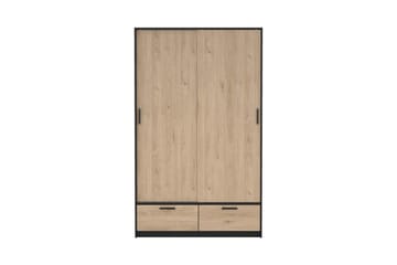 Tetsu Garderobe 121x200 cm - Mørk grå/Natur - Oppbevaring - Garderober & garderobesystem