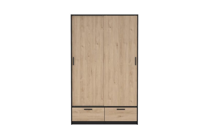Tetsu Garderobe 121x200 cm - Mørk grå/Natur - Oppbevaring - Garderober & garderobesystem