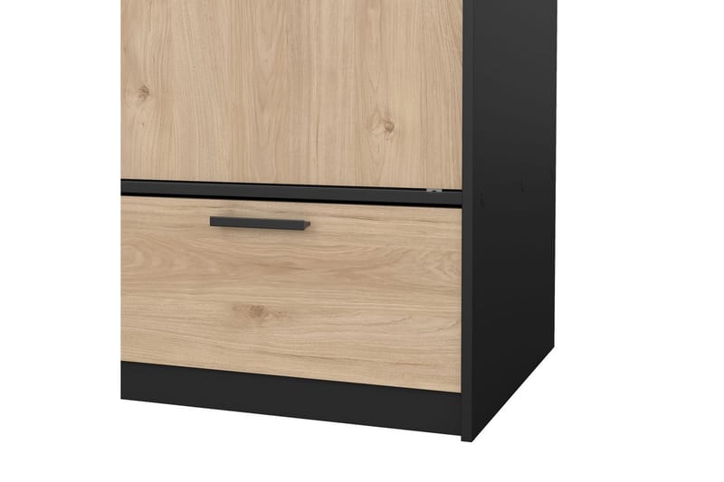 Tetsu Garderobe 121x200 cm - Mørk grå/Natur - Oppbevaring - Garderober & garderobesystem