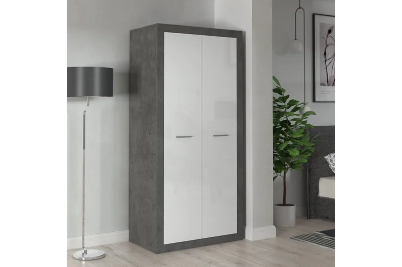 Tolovgrad Garderobe 54x92 cm - Grå/Hvit - Oppbevaring - Garderober & garderobesystem