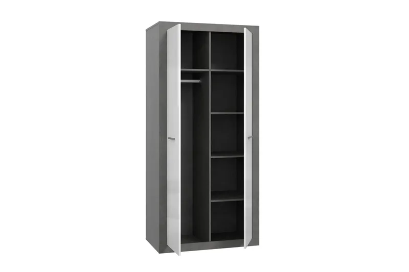 Tolovgrad Garderobe 54x92 cm - Grå/Hvit - Oppbevaring - Garderober & garderobesystem