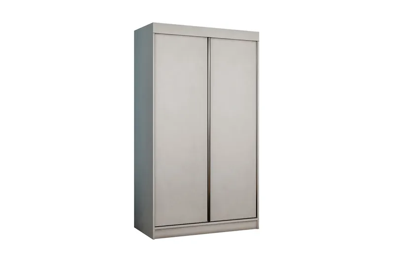 Top Garderobeskap 100 cm i Malt Tre med Metallramme, Hvit