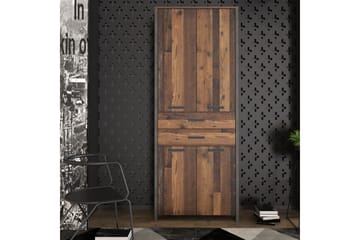 Torelles Garderobeskap 87x221 cm - Brun / Grå - Oppbevaring - Garderober & garderobesystem