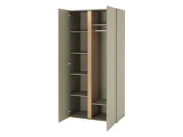 Travic Garderobeskap 90 cm i Tre - Greige - Oppbevaring - Garderober & garderobesystem