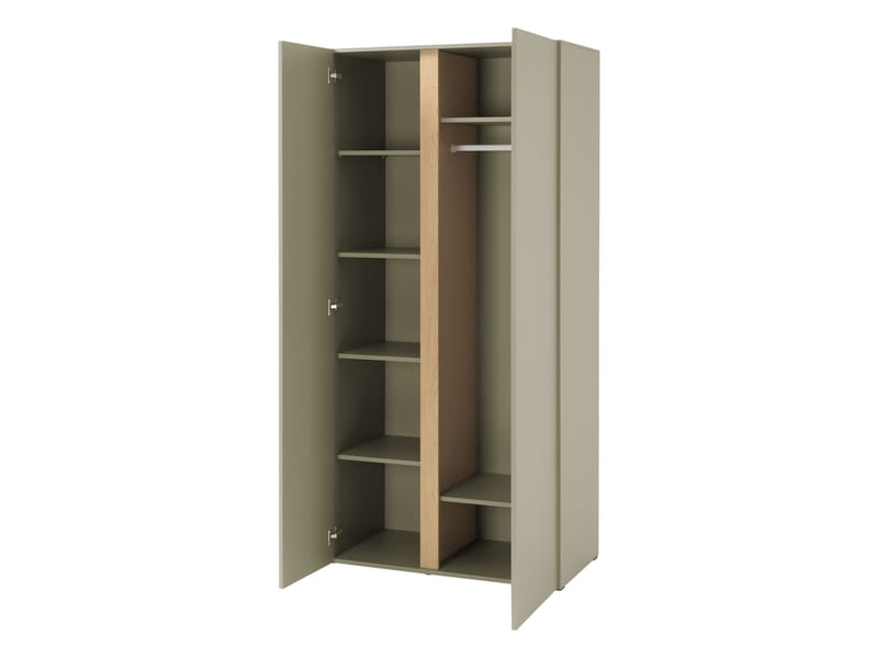 Travic Garderobeskap 90 cm i Tre - Greige - Oppbevaring - Garderober & garderobesystem