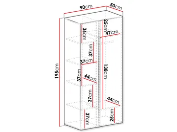 Travic Garderobeskap 90 cm - Oppbevaring - Garderober & garderobesystem