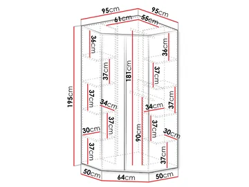 Travic Garderobeskap 95 cm - Oppbevaring - Garderober & garderobesystem - Garderobeskap