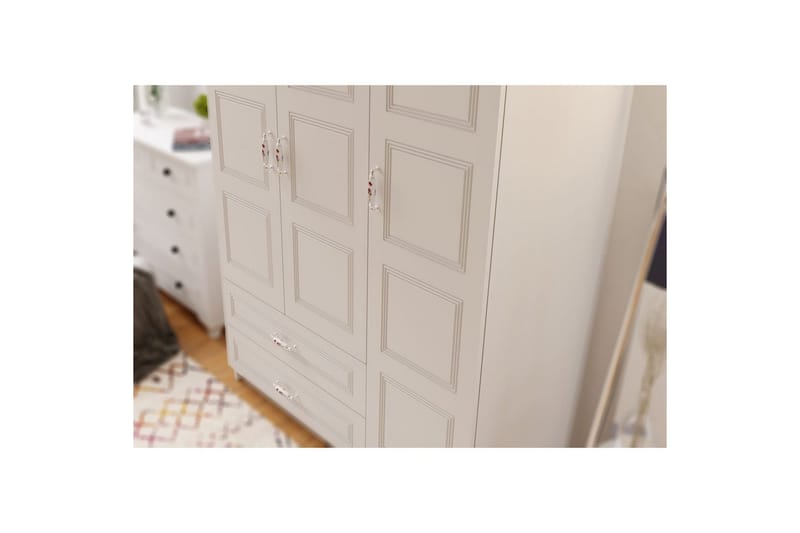 Travric Garderobe 105x180 cm - Matt Hvit - Oppbevaring - Garderober & garderobesystem