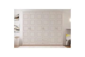 Travric Garderobe 210x180 cm - Matt Hvit - Oppbevaring - Garderober & garderobesystem
