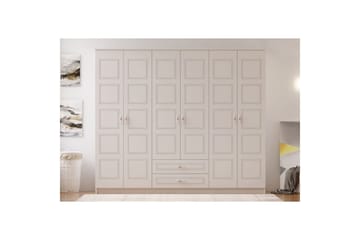 Travric Garderobe 210x180 cm - Matt Hvit - Oppbevaring - Garderober & garderobesystem