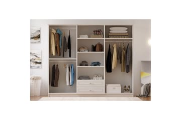 Travric Garderobe 210x180 cm - Matt Hvit - Oppbevaring - Garderober & garderobesystem