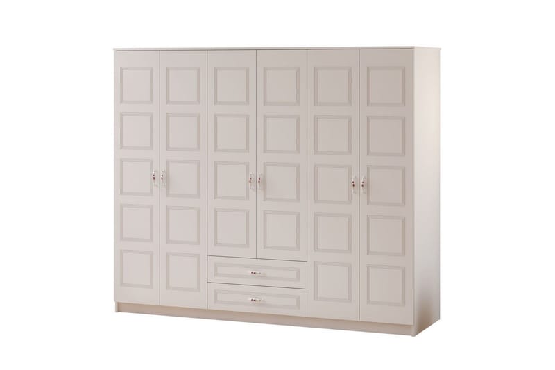 Travric Garderobe 210x180 cm - Matt Hvit - Oppbevaring - Garderober & garderobesystem