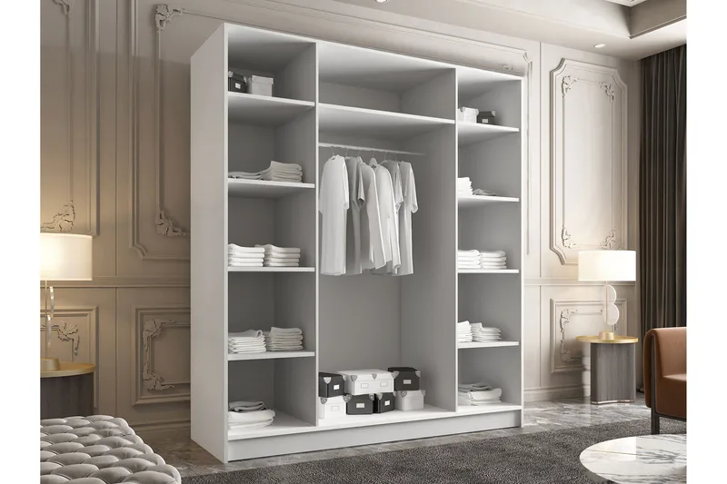 Vadstena Garderobe 200 cm - Svart - Oppbevaring - Garderober & garderobesystem