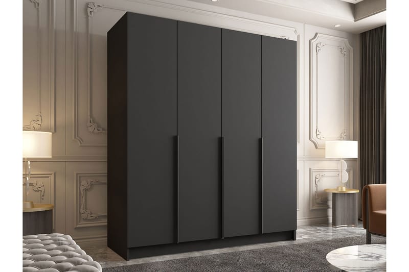 Vadstena Garderobe 200 cm - Svart - Oppbevaring - Garderober & garderobesystem