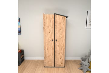 Valerin Garderobe 72x179,8 cm - Brun/Antrasitt - Oppbevaring - Garderober & garderobesystem