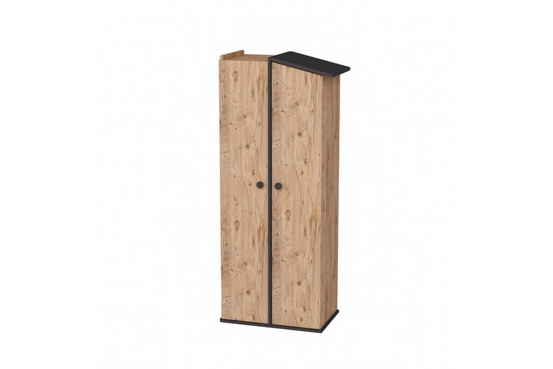 Valerin Garderobe 72x179,8 cm, Brun/Antrasitt