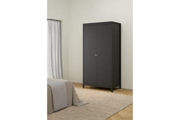 Vallvidera Garderobe 102,3x199 cm - Svart - Oppbevaring - Garderober & garderobesystem