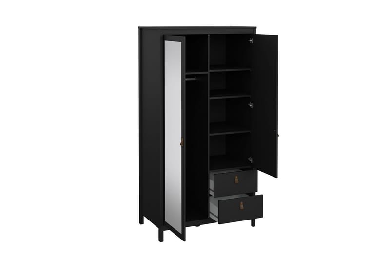 Vallvidera Garderobe 102x199 cm - Svart - Oppbevaring - Garderober & garderobesystem