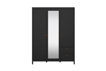 Vallvidera Garderobe 150x199 cm - Svart - Oppbevaring - Garderober & garderobesystem