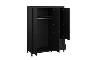 Vallvidera Garderobe 150x199 cm - Svart - Oppbevaring - Garderober & garderobesystem