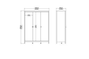 Vallvidera Garderobe 150x199 cm - Svart - Oppbevaring - Garderober & garderobesystem