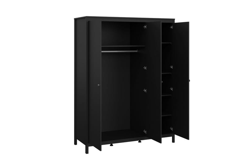 Vallvidera Garderobe 150x199 cm - Svart - Oppbevaring - Garderober & garderobesystem
