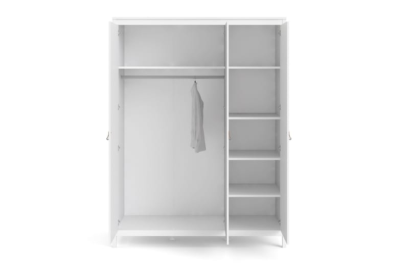 Vallvidera garderobeskap 58x150 cm - Hvit - Oppbevaring - Garderober & garderobesystem