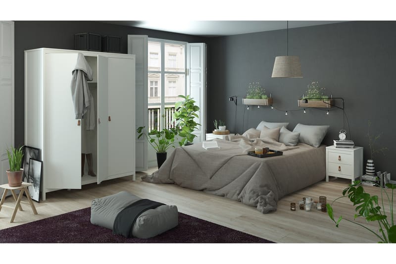 Vallvidera garderobeskap 58x150 cm - Hvit - Oppbevaring - Garderober & garderobesystem