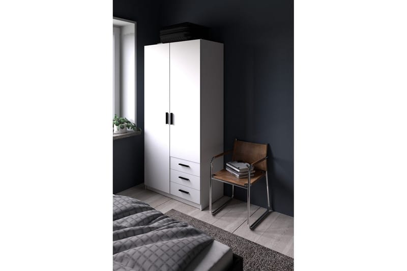 Vandana Garderobe 99x200 cm - Hvit - Oppbevaring - Garderober & garderobesystem