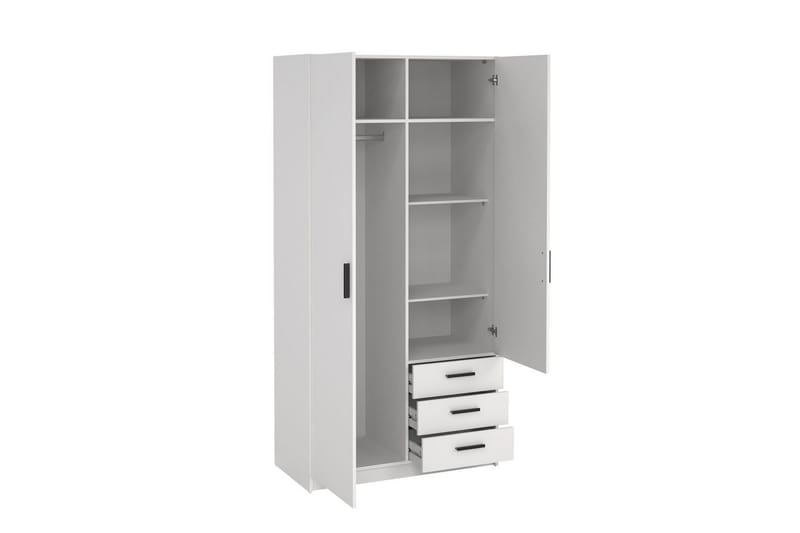 Vandana Garderobe 99x200 cm - Hvit - Oppbevaring - Garderober & garderobesystem