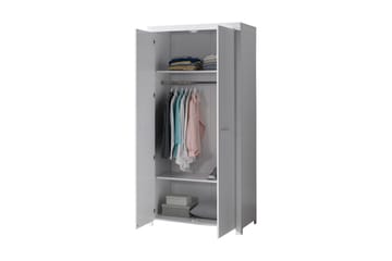 Vandeveer Garderobe 2 Dører - Hvit - Oppbevaring - Garderober & garderobesystem