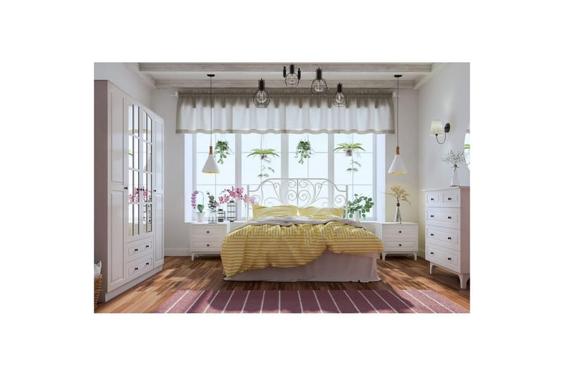 Varin Garderobe 140x180 cm - Matt Hvit - Oppbevaring - Garderober & garderobesystem