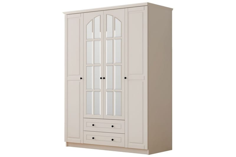 Varin Garderobe 140x210 cm - Matt Hvit - Oppbevaring - Garderober & garderobesystem