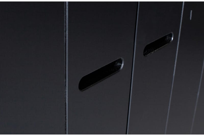 Varius Garderobe 140x53 cm 3 Dører - Furu/Svart - Oppbevaring - Garderober & garderobesystem