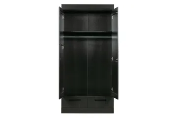 Varius Garderobe 94x53 cm 2 Dører - Furu/Svart - Oppbevaring - Garderober & garderobesystem