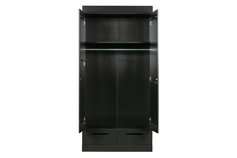 Varius Garderobe 94x53 cm 2 Dører - Furu/Svart - Oppbevaring - Garderober & garderobesystem