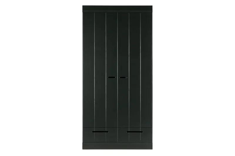 Varius Garderobe 94x53 cm 2 Dører - Furu/Svart - Oppbevaring - Garderober & garderobesystem