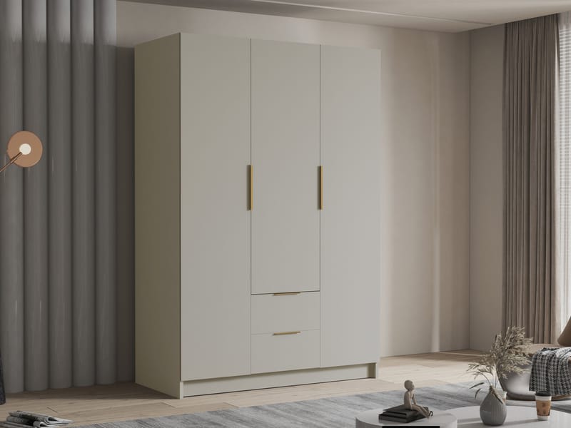 Varros Garderobeskap 150x216 cm - Beige - Oppbevaring - Garderober & garderobesystem