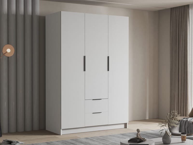 Varros Garderobeskap 150x216 cm i Malt Tre - Hvit - Oppbevaring - Garderober & garderobesystem