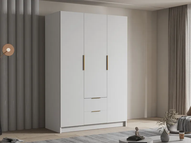 Varros Garderobeskap 150x216 cm i Tre - Hvit - Oppbevaring - Garderober & garderobesystem