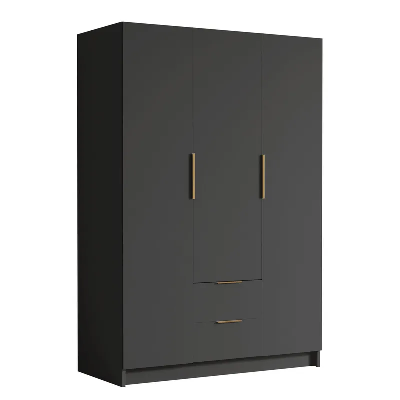 Varros Garderobeskap 150x216 cm i Tre, Svart