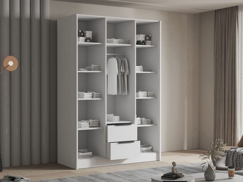 Varros Garderobeskap 150x216 cm - Svart - Oppbevaring - Garderober & garderobesystem